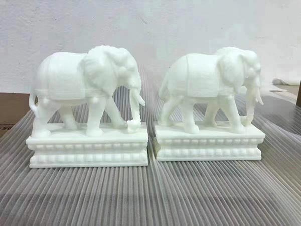 2110大象雕塑白色树脂打印