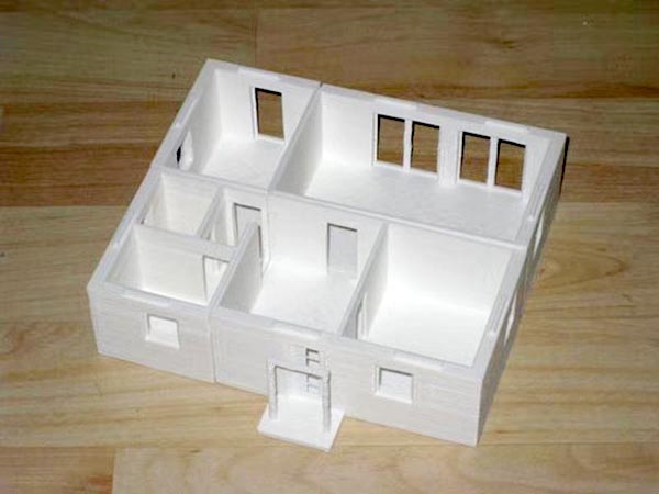 1962建筑楼盘白色树脂打印